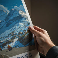 Rohtang Pass Poster - India Wall Art - Himachal Pradesh Snowy Mountain Pass Gift