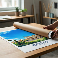 Rome Poster - Italy Travel Art - Ancient Roman Colosseum Home Decor