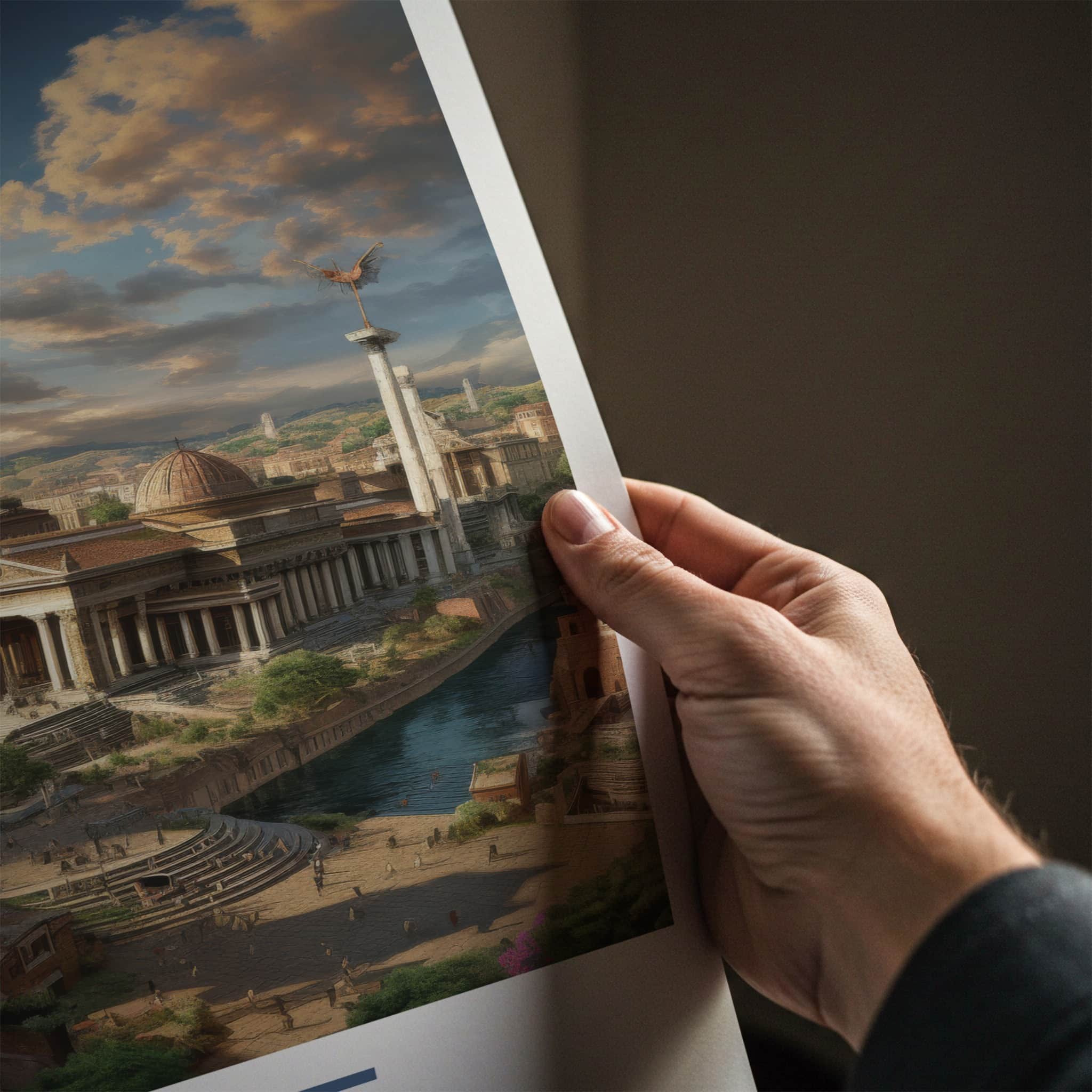 Rome Poster - Italy Travel Art - Grand Roman Architecture Wall Decor