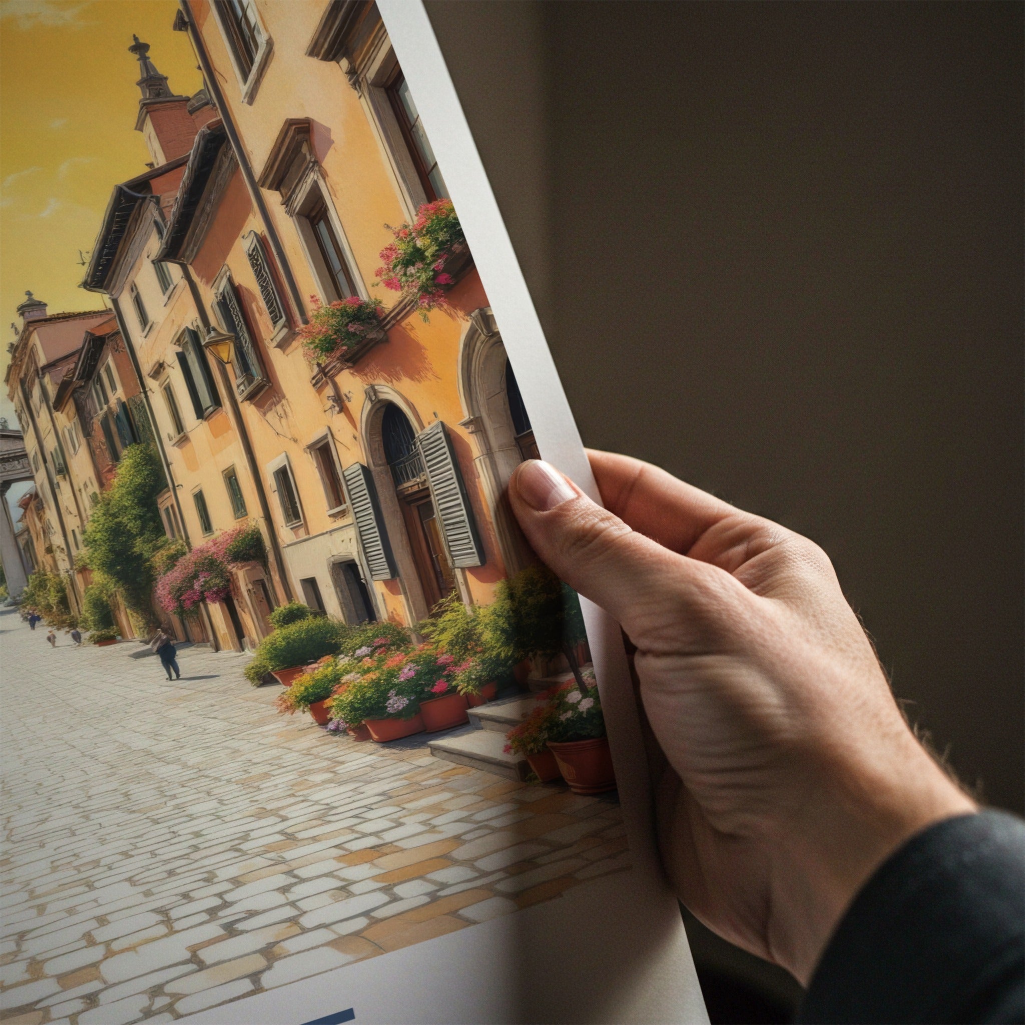 Rome Poster - Italy Travel Art - Historic Archway Passage Home Decor
