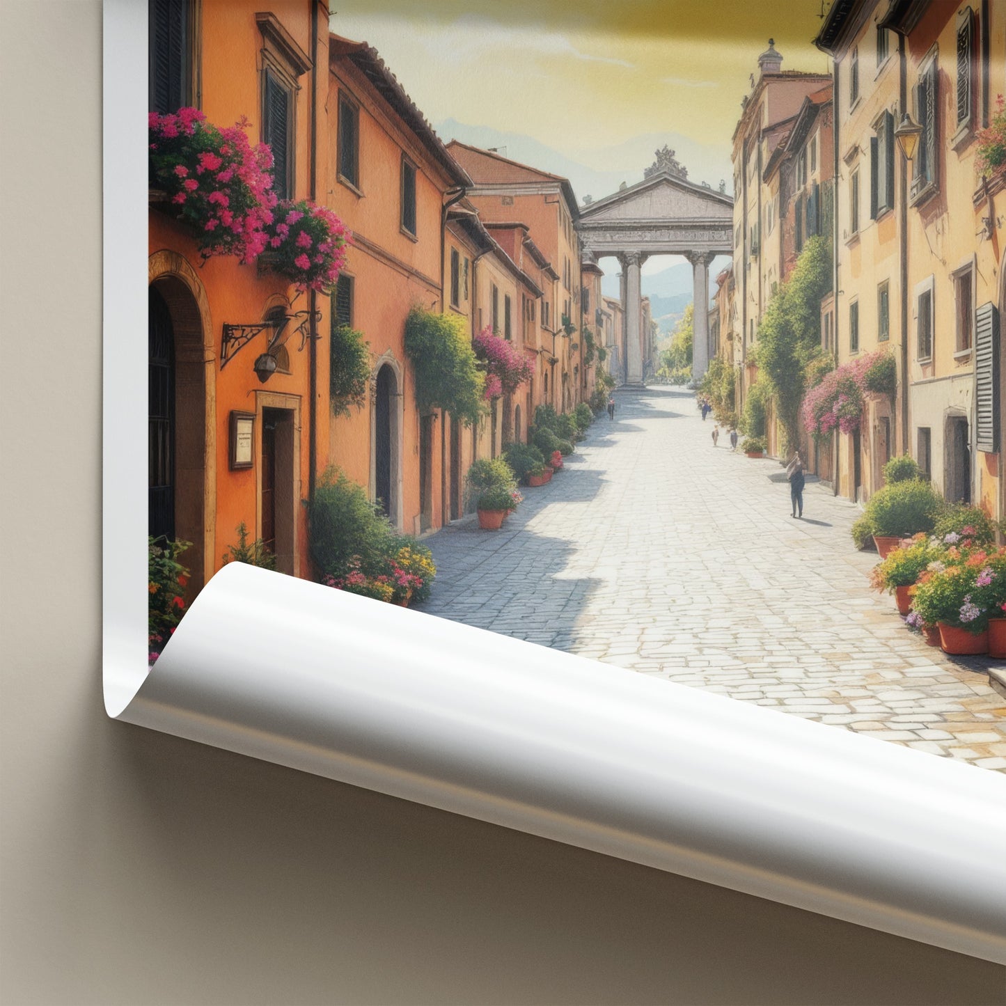 Rome Poster - Italy Travel Art - Historic Archway Passage Home Decor