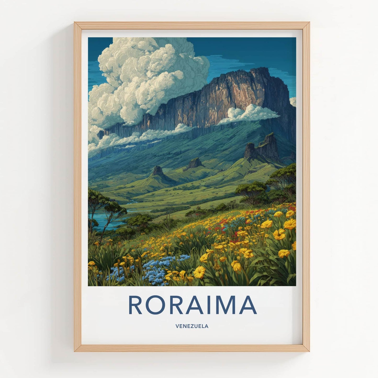Roraima Poster - Venezuela Majestic Tepui Overlook Wall Art