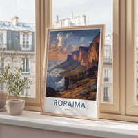 Roraima Poster - Venezuela Travel Art - Dramatic Cloudscape Cliffs Wall Decor