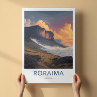Roraima Poster - Venezuela Travel Art - Mountain Cloud Inversion Home Decor