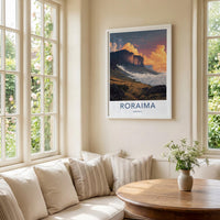 Roraima Poster - Venezuela Travel Art - Mountain Cloud Inversion Home Decor
