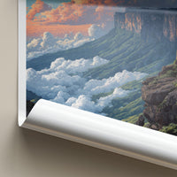 Roraima Poster - Venezuela Travel Art - Sunset Clouds Tepuis Home Decor