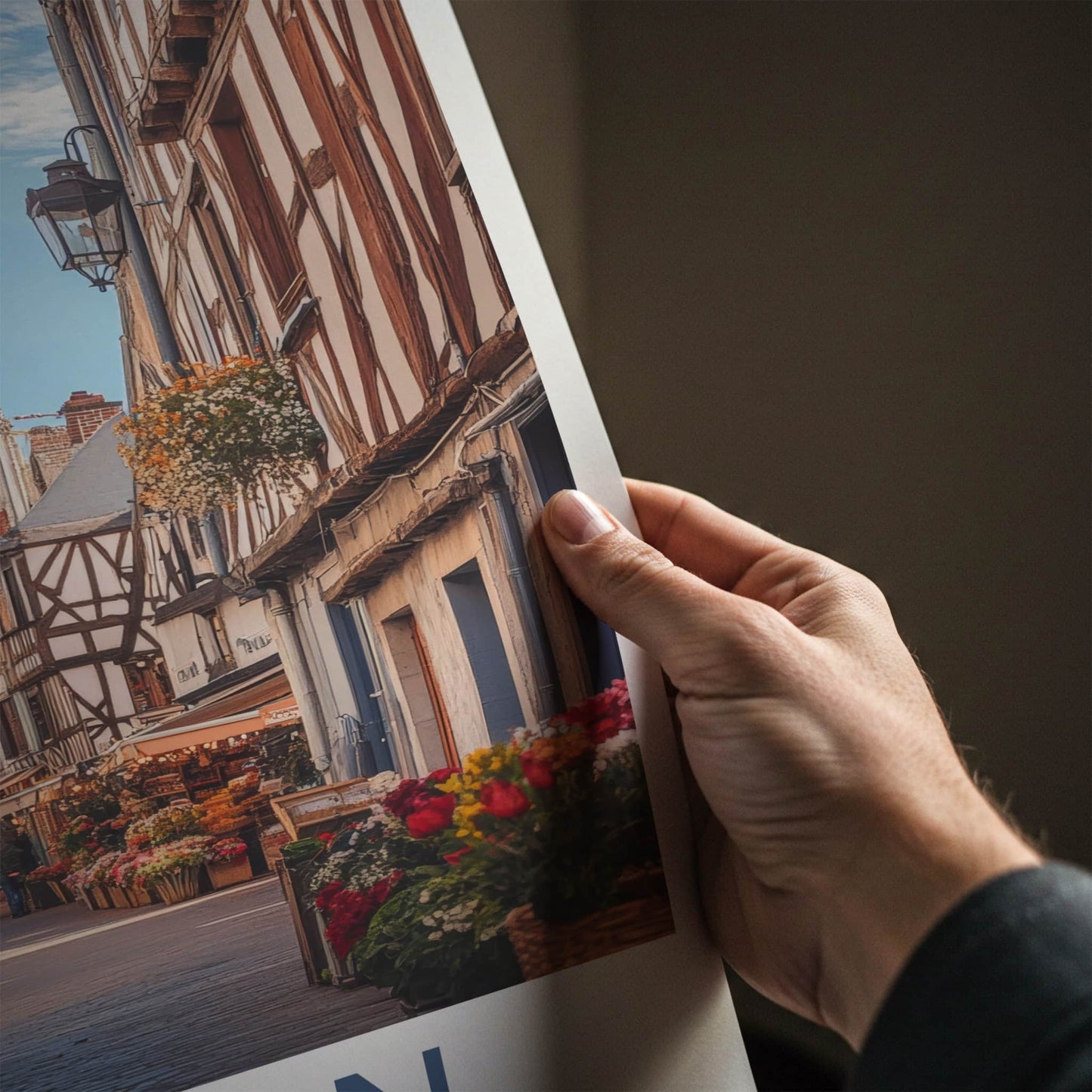 ROUEN Poster - France Travel Art - Historic Street Scene Home Decor