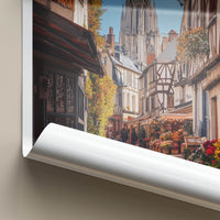 ROUEN Poster - France Travel Art - Historic Street Scene Home Decor