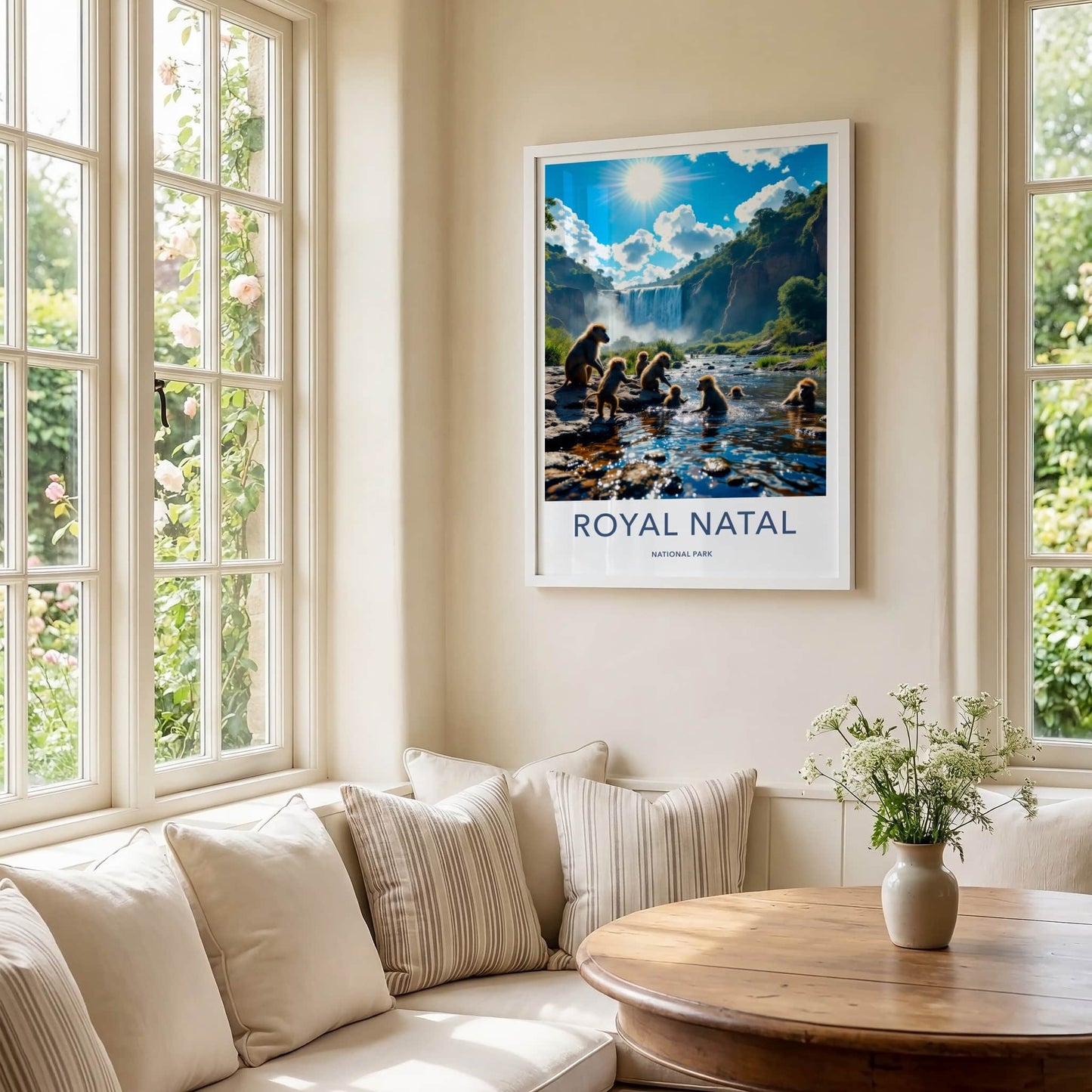 Royal Natal National Park Poster - South Africa Fine Art - River Baboons Falls Gift