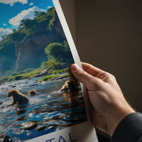 Royal Natal National Park Poster - South Africa Fine Art - River Baboons Falls Gift