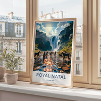 Royal Natal National Park Poster - South Africa Wall Art - Baboons River Scene Gift