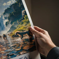 Royal Natal National Park Poster - South Africa Wall Art - Baboons River Scene Gift