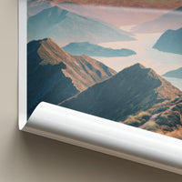 Roys Peak Poster - New Zealand Travel Art - Mountain Path Vista Home Decor