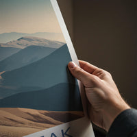 Roys Peak Poster - New Zealand Travel Art - Receding Mountain Landscape Home Decor