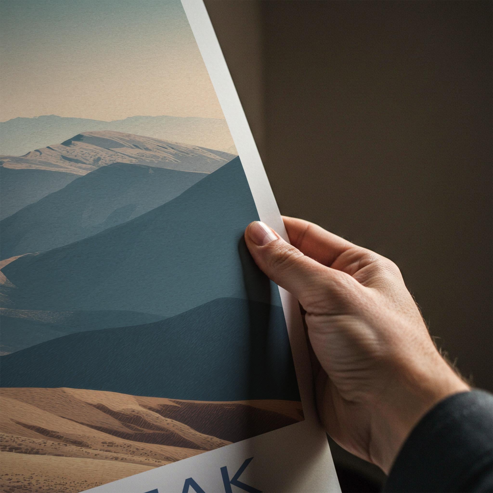 Roys Peak Poster - New Zealand Travel Art - Receding Mountain Landscape Home Decor