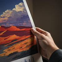 Rub Al Khali Poster - Saudi Arabia Travel Art - Orange Desert Sunset Home Decor