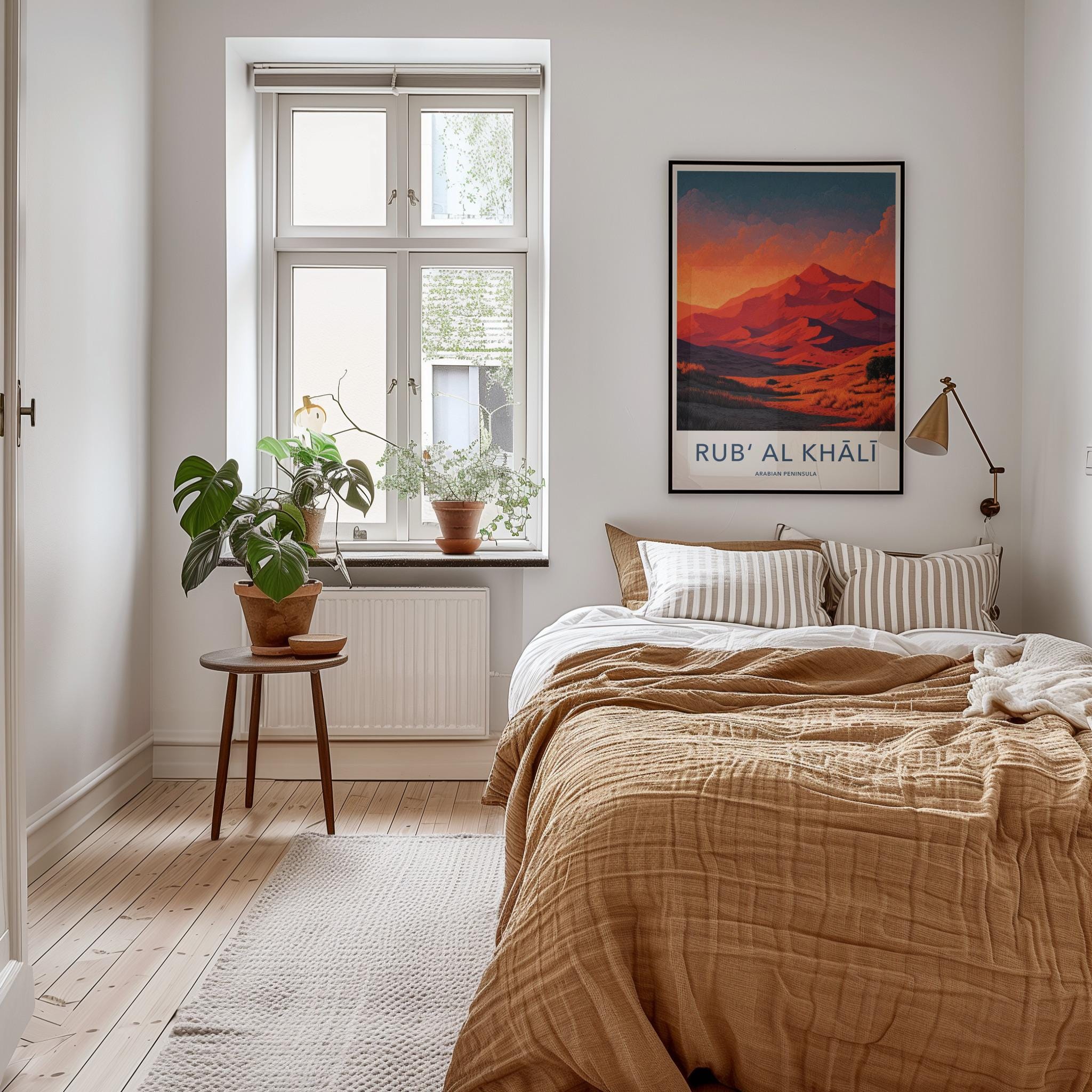 Rub Al Khali Poster - Saudi Arabia Travel Art - Vibrant Desert Sunset Home Decor