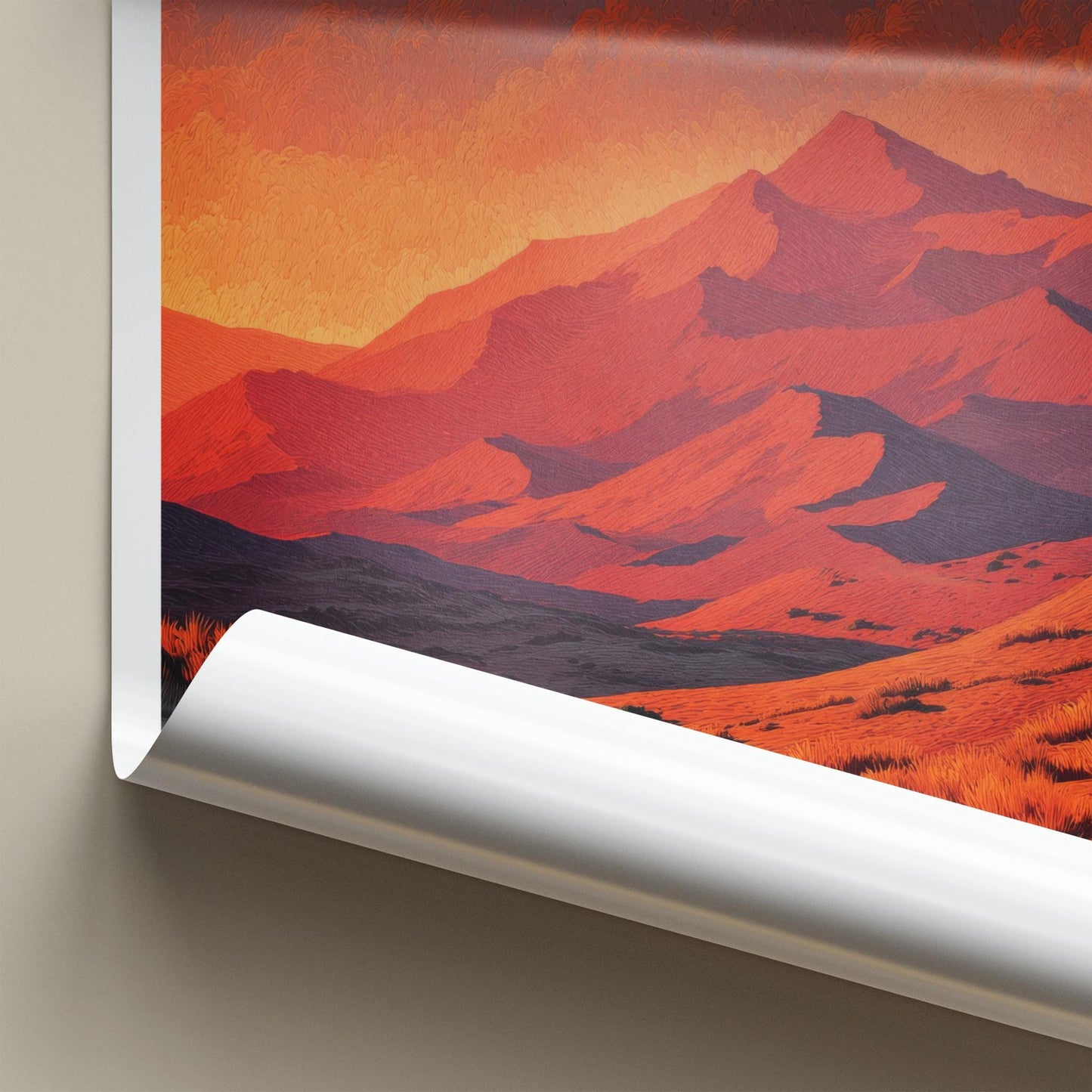 Rub Al Khali Poster - Saudi Arabia Travel Art - Vibrant Desert Sunset Home Decor
