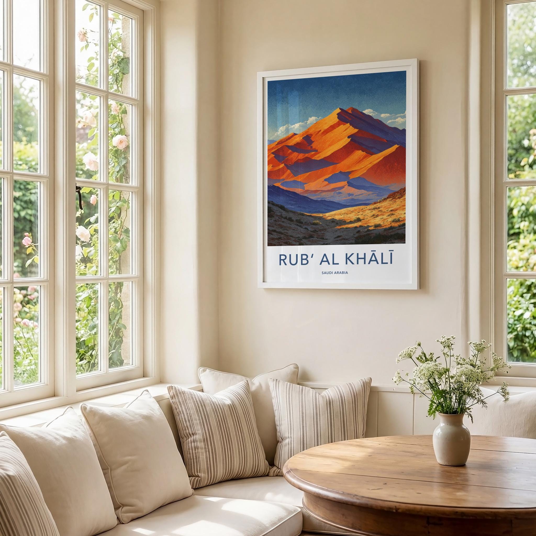 Rub Al Khali Poster - Saudi Arabia Wall Art - Vibrant Desert Dunes Home Decor