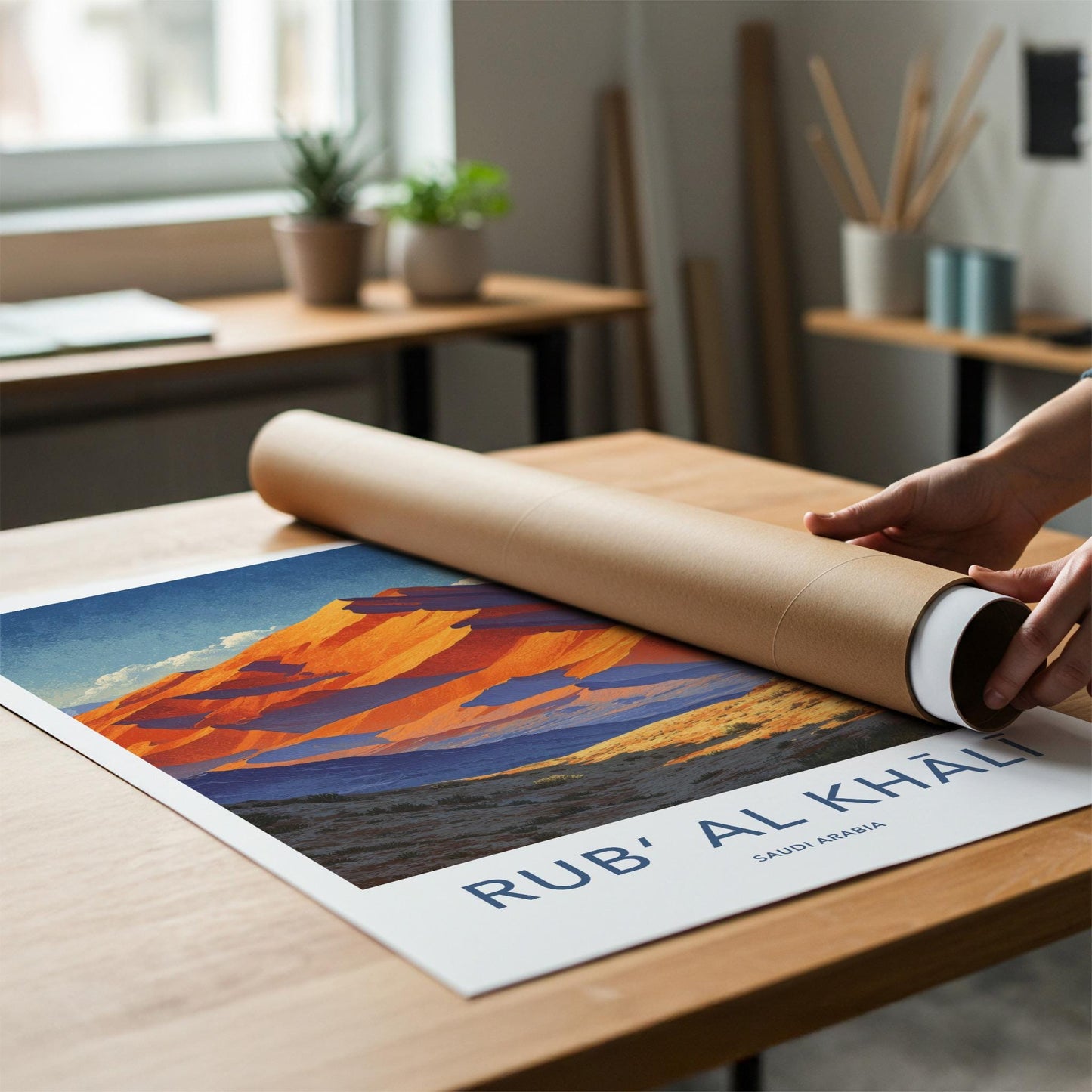 Rub Al Khali Poster - Saudi Arabia Wall Art - Vibrant Desert Dunes Home Decor