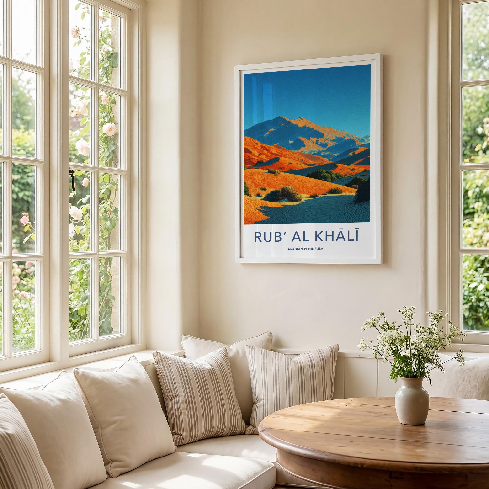 Rub Al Khali Poster - Saudi Arabia Wall Art - Vibrant Desert Landscape Gift