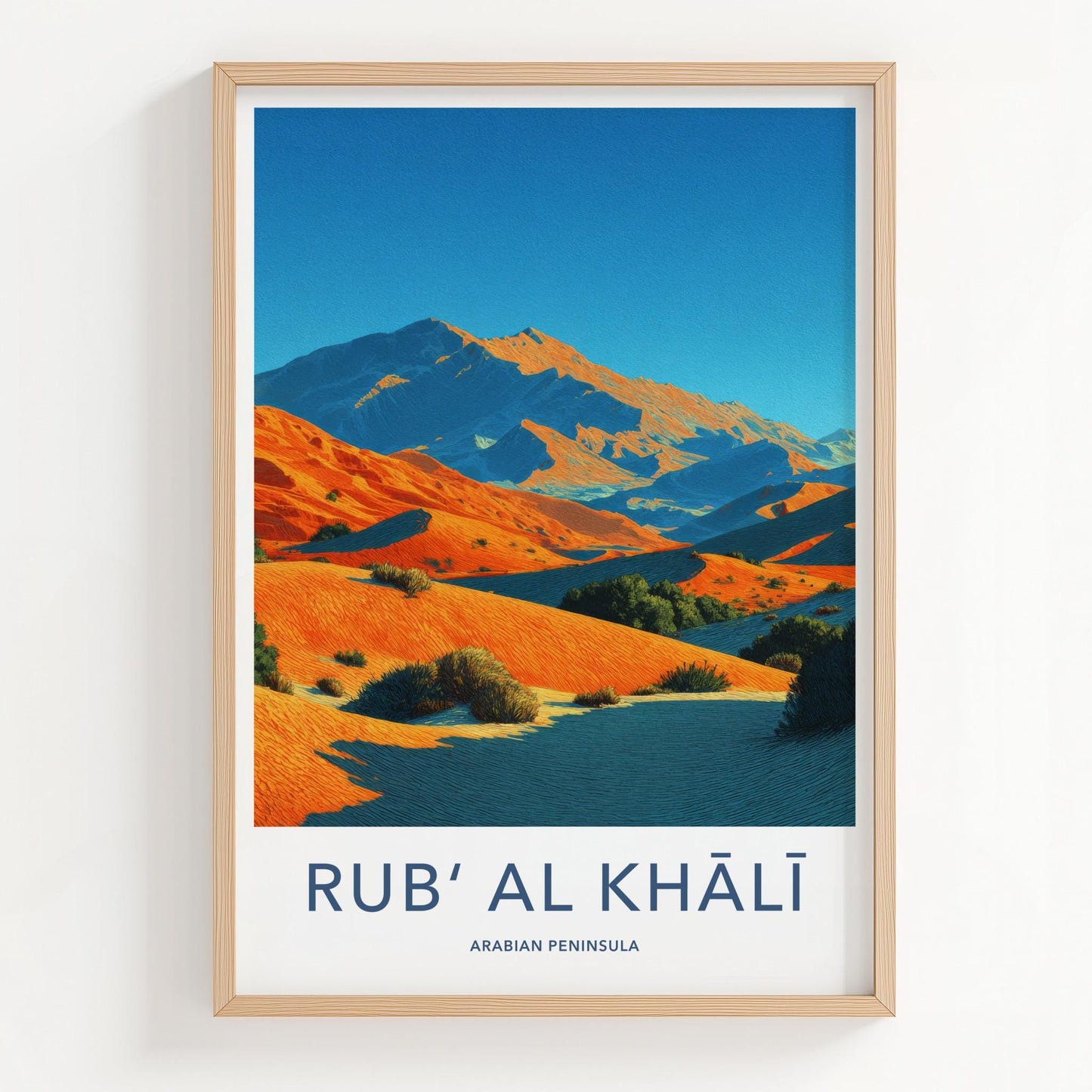 Rub Al Khali Poster - Saudi Arabia Wall Art - Vibrant Desert Landscape Gift