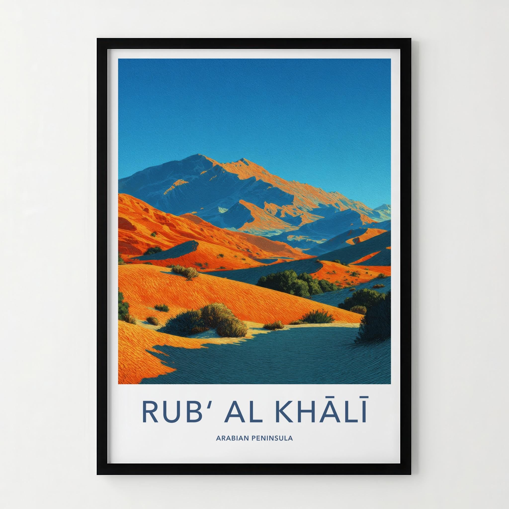 Rub Al Khali Poster - Saudi Arabia Wall Art - Vibrant Desert Landscape Gift