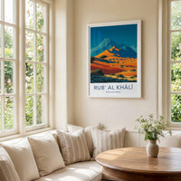 Rub Al Khali Poster - United Arab Emirates Travel Art - Vibrant Desert Landscape Home Decor