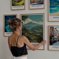 Rwanda Poster - Africa Travel Art - Snow Capped Mountain Home Decor
