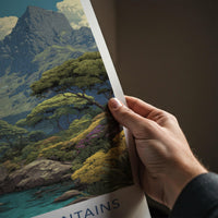 Rwenzori Mountains Poster - Uganda Travel Art - Lush Mountain Stream Wall Decor