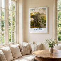 Ryten Poster - Norway Wall Art - Steep Cliffside Landscape Home Decor