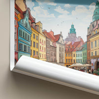 Rzeszow Poster - Poland Travel Art - Colorful Market Square Home Decor
