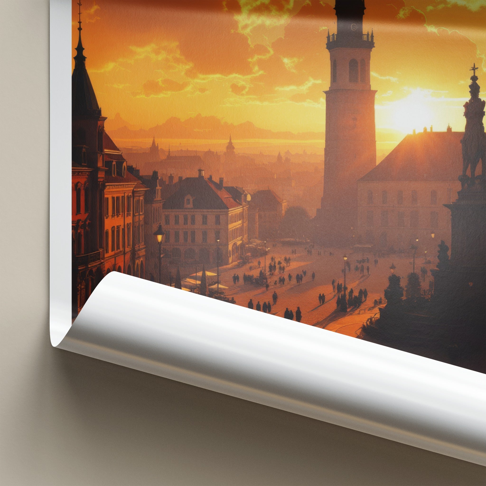 Rzeszow Poster - Poland Travel Art - Historic Town Square Home Decor