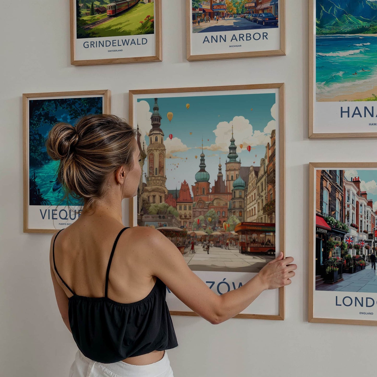 Rzeszow Poster - Poland Travel Art - Lively Market Square Home Decor