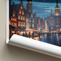 Rzeszow Poster - Poland Travel Art - Starry Night City Home Decor