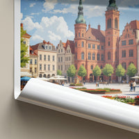 Rzeszow Poster - Poland Travel Print - Grand Market Square Gallery Art