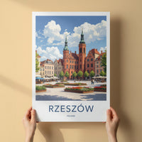 Rzeszow Poster - Poland Travel Print - Grand Market Square Gallery Art