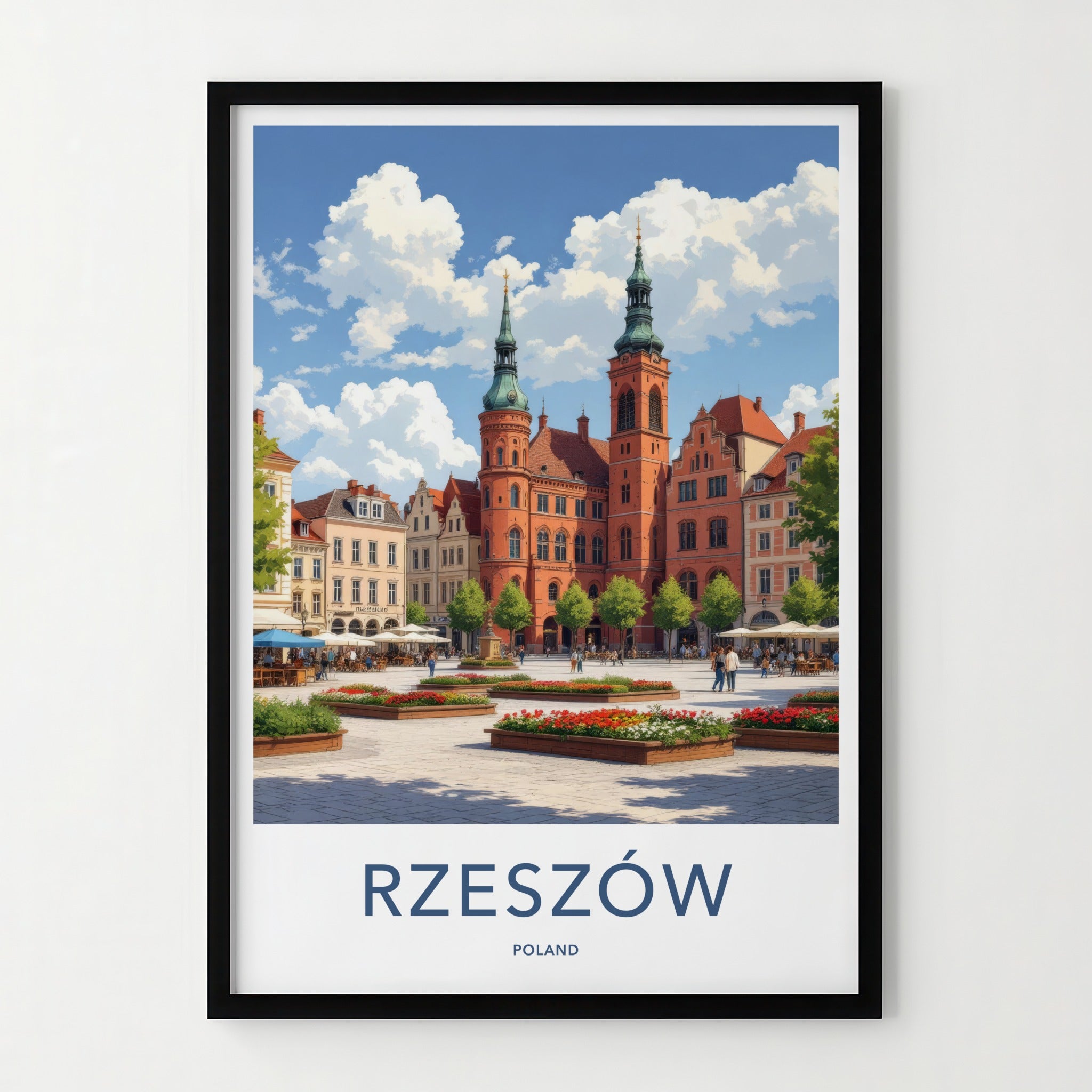 Rzeszow Poster - Poland Travel Print - Grand Market Square Gallery Art