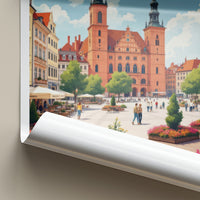 Rzeszow Poster - Poland Travel Print - Historic Town Square Home Decor