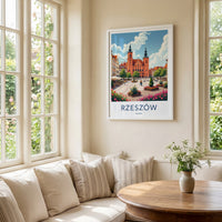 Rzeszow Poster - Poland Travel Print - Historic Town Square Home Decor