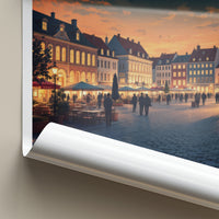 Rzeszow Poster - Poland Travel Print - Starry Evening Square Home Decor