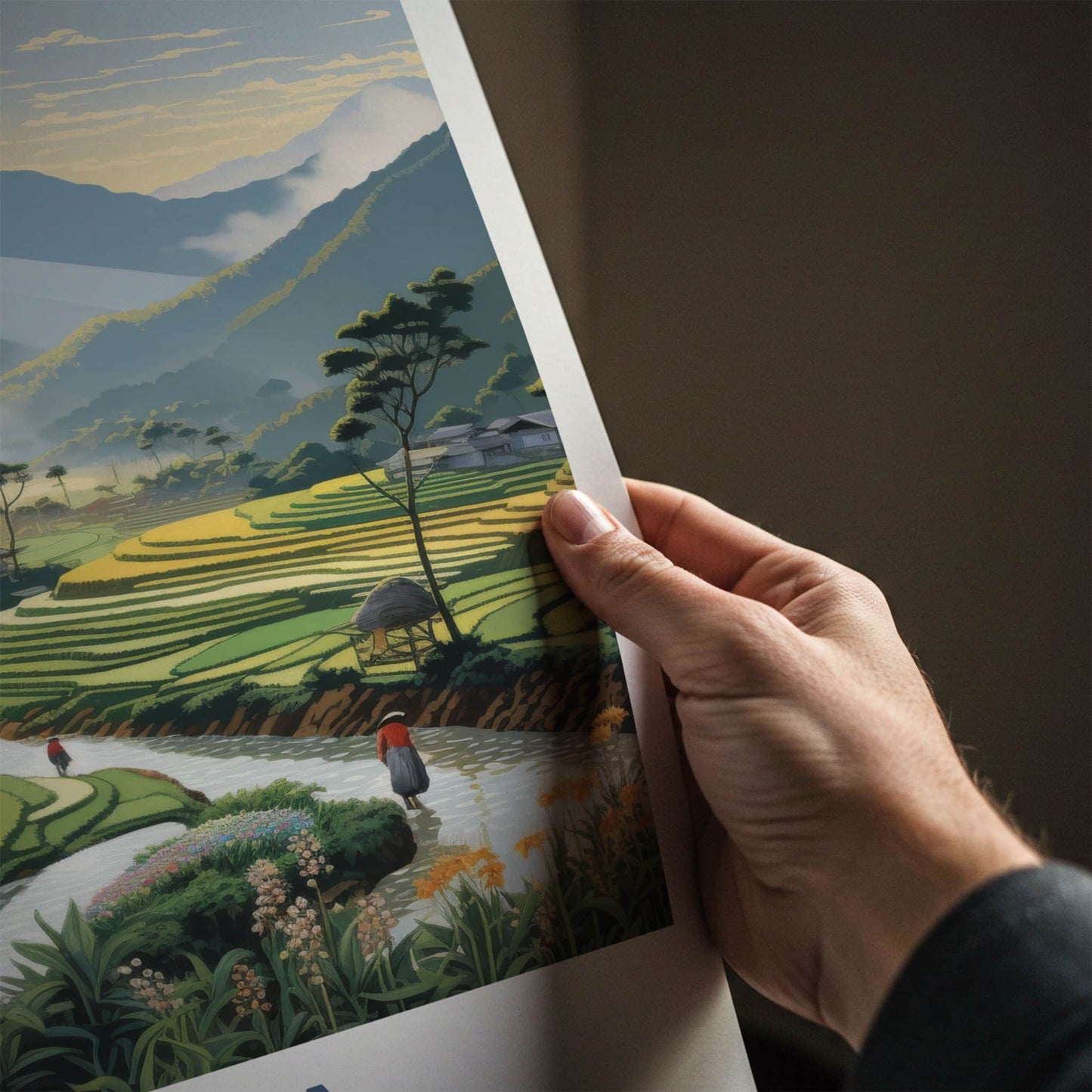 Sa Pa Poster - Vietnam Travel Art - Sunrise Valley Landscape Home Decor