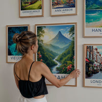 Sabah Poster - Malaysia Travel Art - Sunrise Mountain Stream Wall Decor