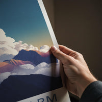 Sahale Arm Poster - Washington Travel Art - Colorful Mountain Peaks Home Decor