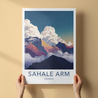 Sahale Arm Poster - Washington Travel Art - Colorful Mountain Peaks Home Decor