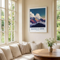 Sahale Arm Poster - Washington Travel Art - Colorful Mountain Peaks Home Decor