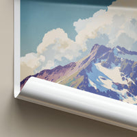 Sahale Arm Poster - Washington Travel Art - Snowy Mountain Peaks Home Decor