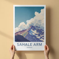 Sahale Arm Poster - Washington Travel Art - Snowy Mountain Peaks Home Decor