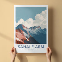 Sahale Arm Poster - Washington Wall Art - Reddish Mountain Peaks Home Decor