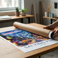 Sai Ying Pun Poster - Hong Kong Travel Art - Vibrant City Street Home Decor